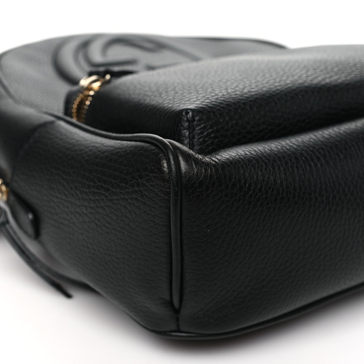 Pebbled Calfskin Soho Chain Backpack Black