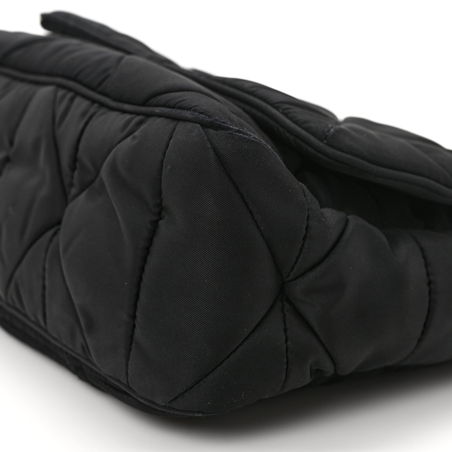 Prada Re-Nylon Quilted Padded Flap Shoulder Bag Black 8 of 8