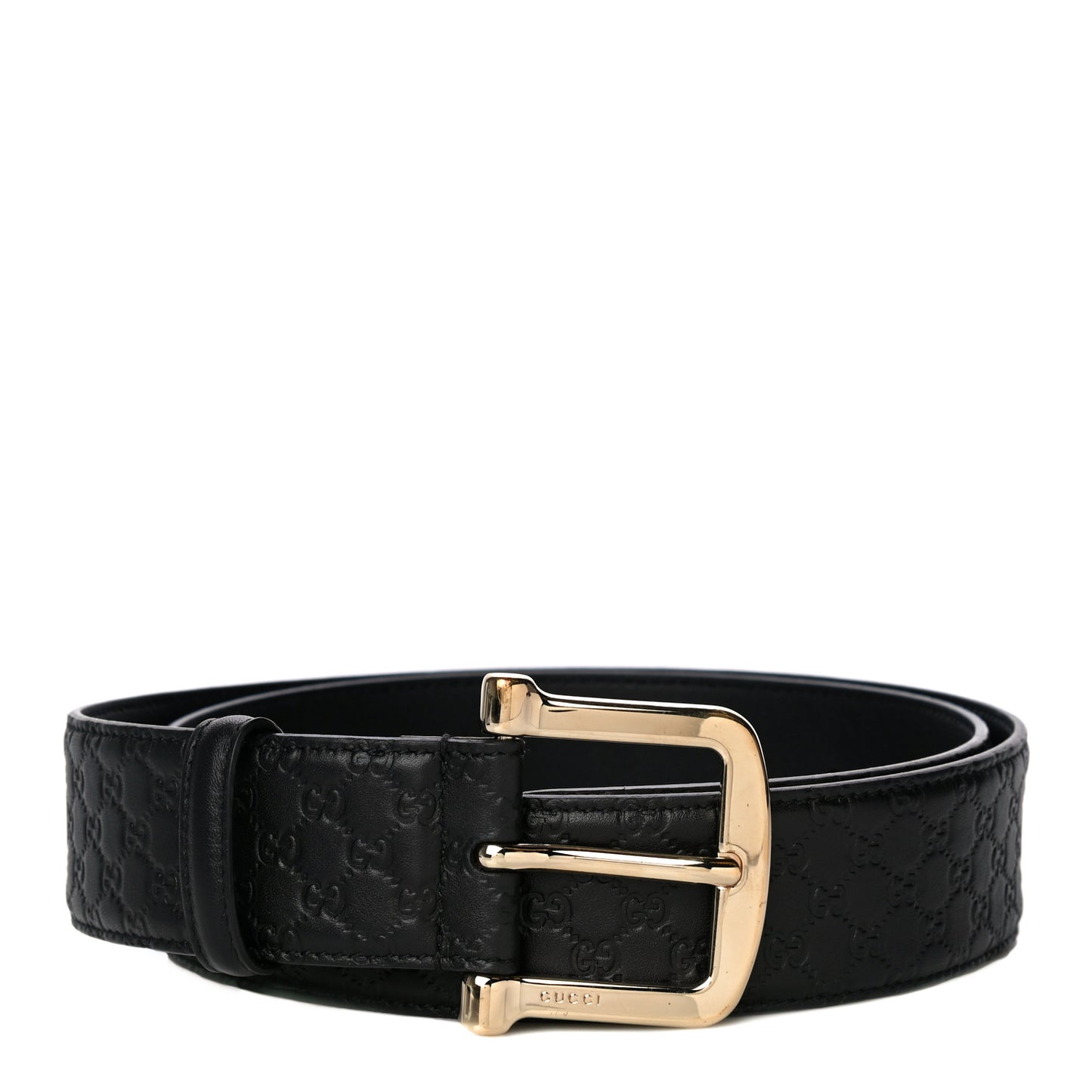 Soft Microguccissima Margaux Calfskin Belt 90 36 Black
