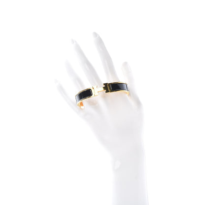 Hermes Enamel Narrow Clic Clac H Bracelet PM Black 2 of 4