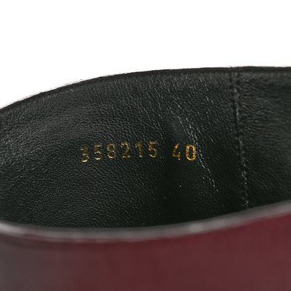 Gucci Calfskin Lifford Knee High Boots 40 Classic Burgundy 8 of 16