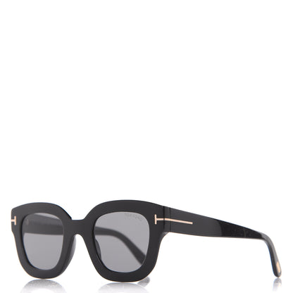 Tom Ford Square Acetate Pia Sunglasses TF659 Black 1 of 7