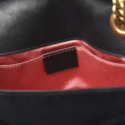 Gucci Velvet Matelasse Mini GG Marmont Shoulder Bag Black 6 of 10