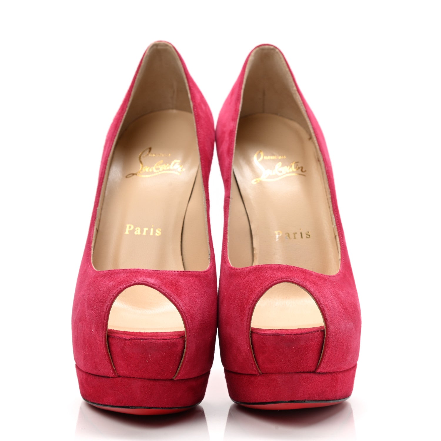 Christian Louboutin Suede Palais Royal 140 Pumps 36 Fuschia 2 of 11