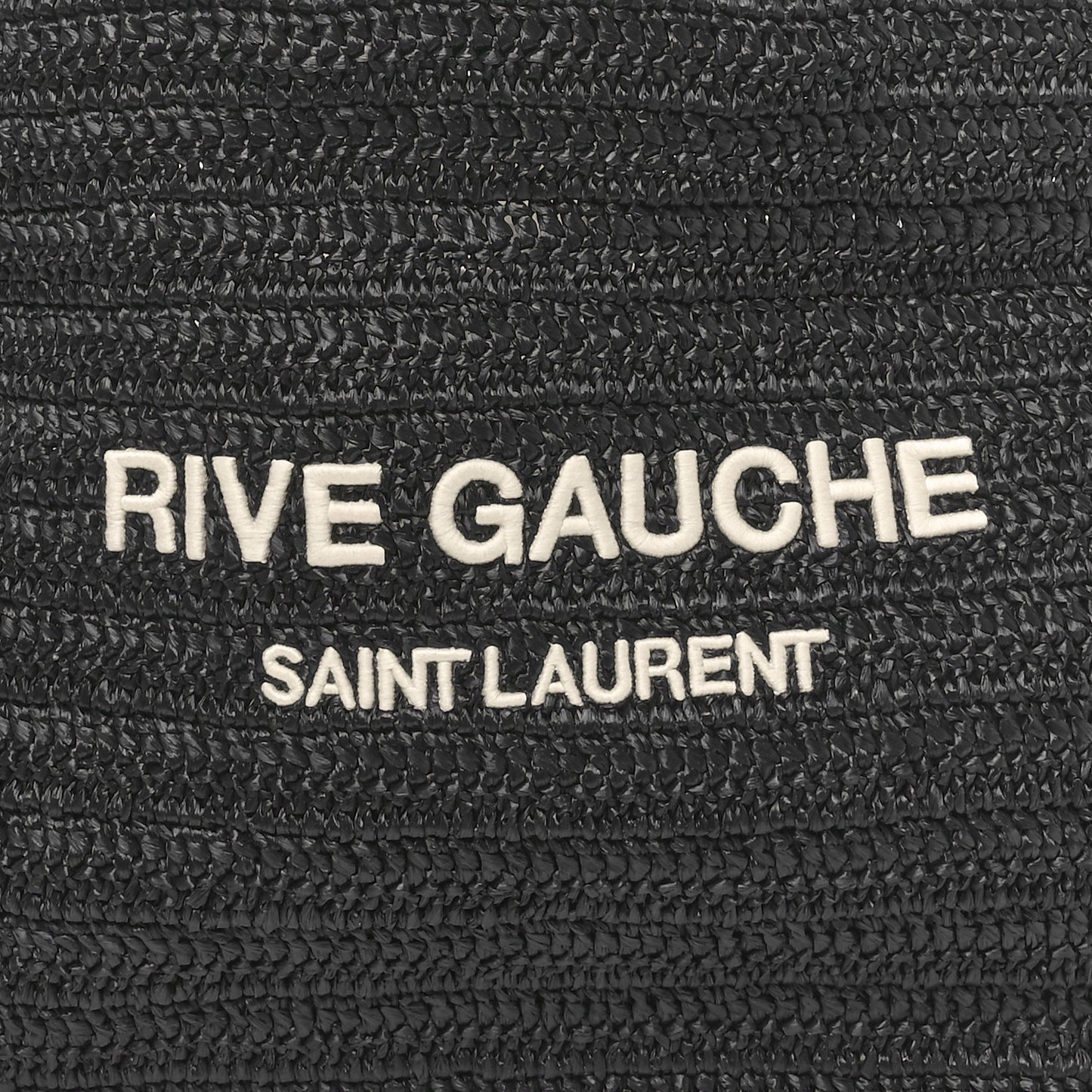 Raffia Rive Gauche Tote Black