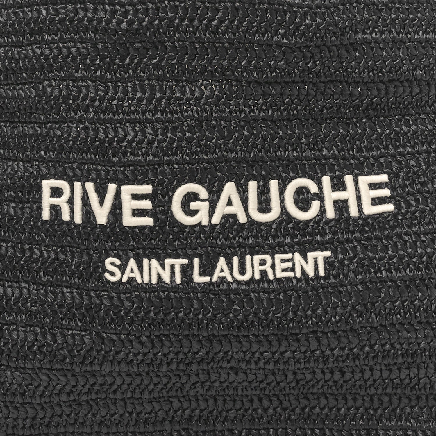 Saint Laurent Raffia Rive Gauche Tote Black 8 of 10