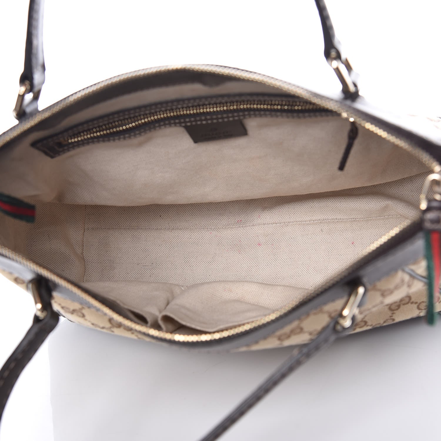 Gucci Monogram Web Mayfair Top Handle Satchel Dark Brown 7 of 19