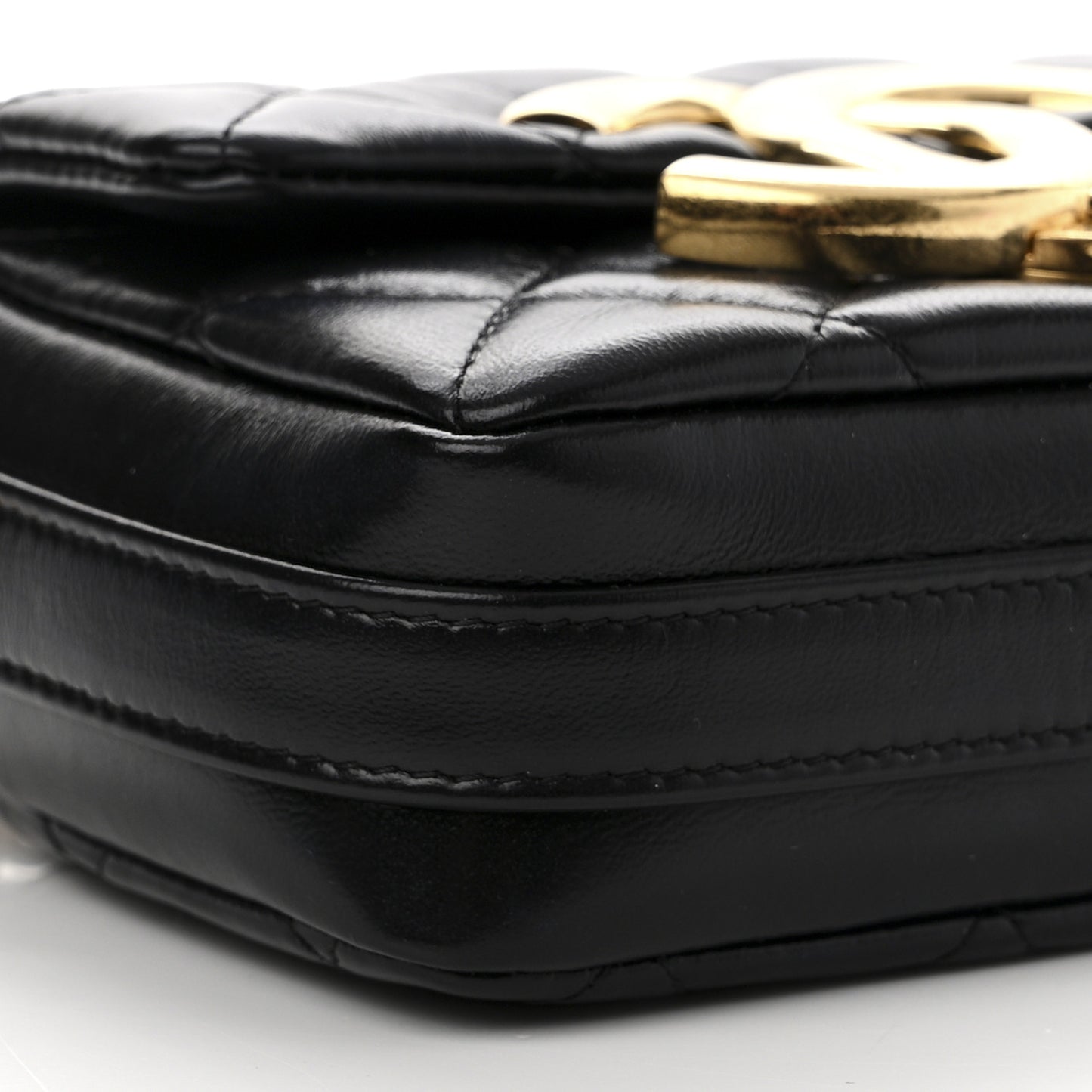 Lambskin Quilted Mini Flap Bag Black