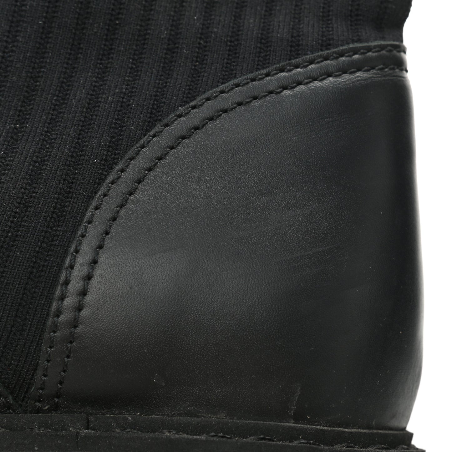 Calfskin Stretch Fabric Rockoko Biker Boots 41 Tobacco Black Marino