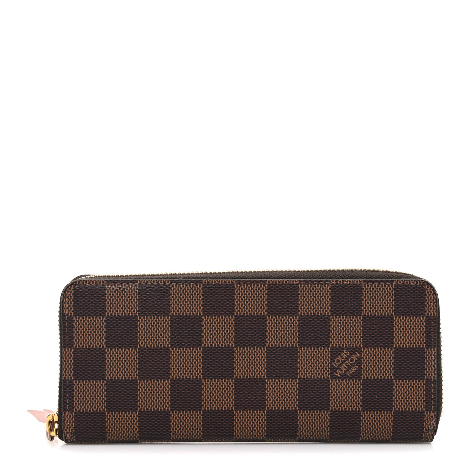 Louis Vuitton Damier Ebene Clemence Wallet Rose Ballerine 1 of 7