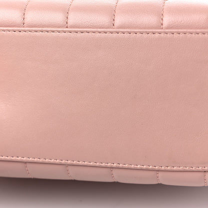 Saint Laurent Calfskin Y Quilted Monogram Small Loulou Chain Satchel Rose Antic 13 of 14