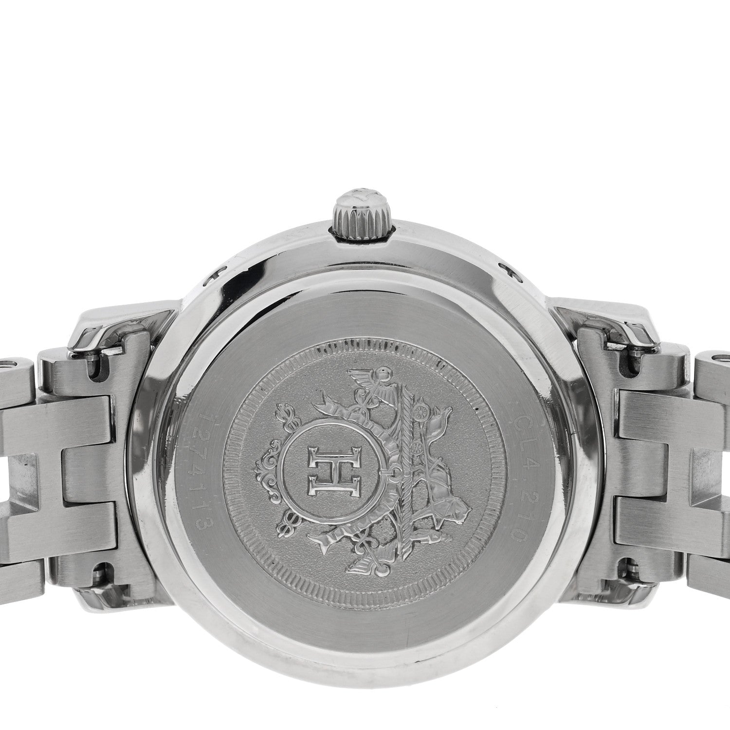 Hermes Stainless Steel 24mm Clipper Quartz Watch Black 4 of 4