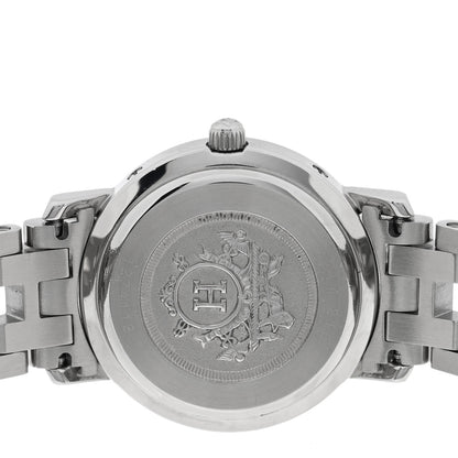 Hermes Stainless Steel 24mm Clipper Quartz Watch Black 4 of 4