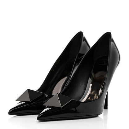 Valentino Garavani Patent Tonal One Stud 100mm Pumps 38 Black 3 of 8