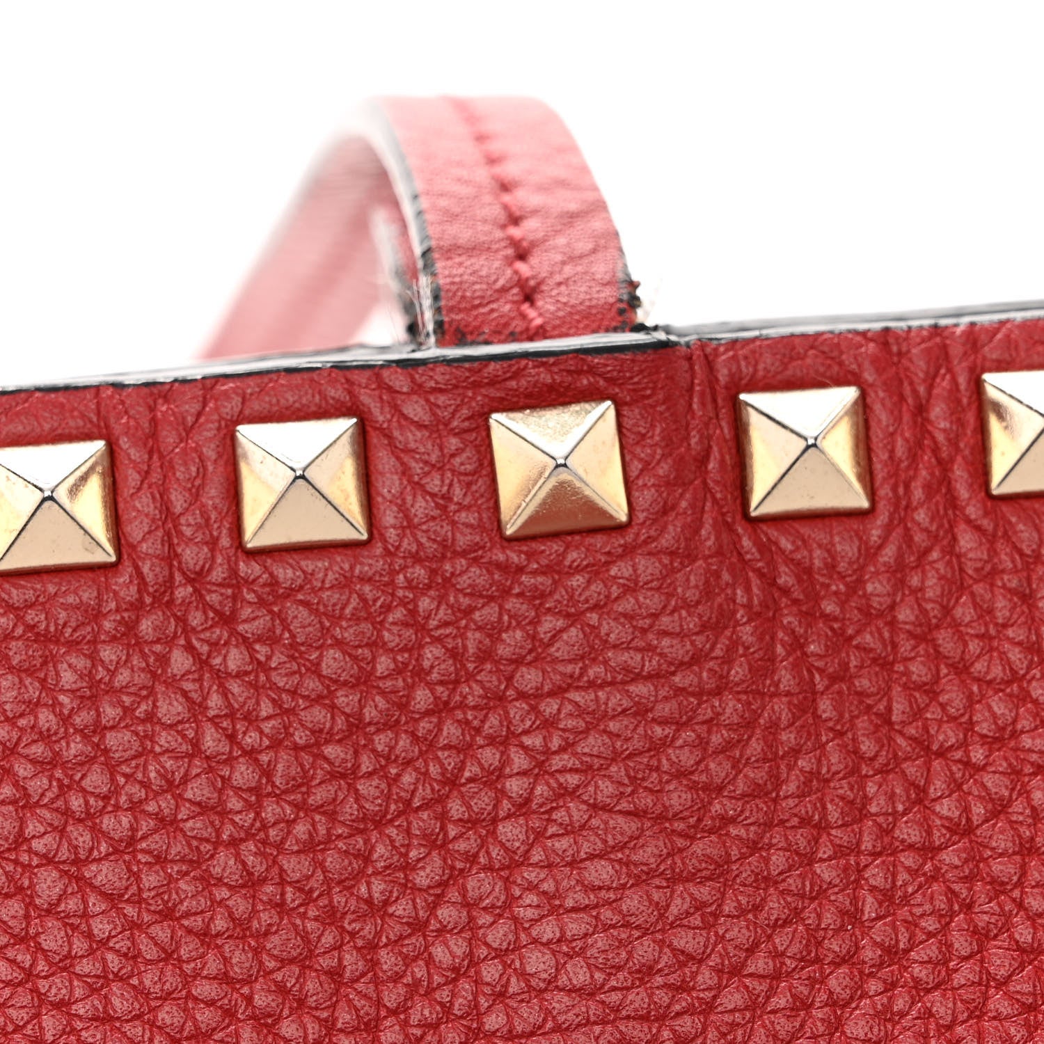 Valentino Garavani Grained Calfskin Rockstud Shoulder Tote Rosso Valentino 22 of 22