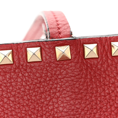 Valentino Garavani Grained Calfskin Rockstud Shoulder Tote Rosso Valentino 22 of 22