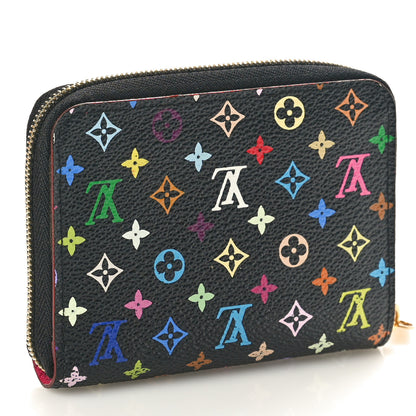 Louis Vuitton Monogram Multicolor Zippy Coin Purse Black Grenade 3 of 8