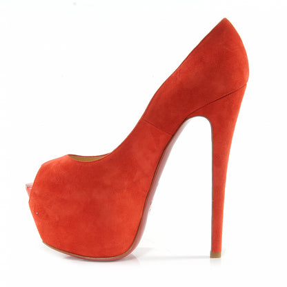 Christian Louboutin Suede Highness 160 Pumps 160 36 Red Mandarin 1 of 6