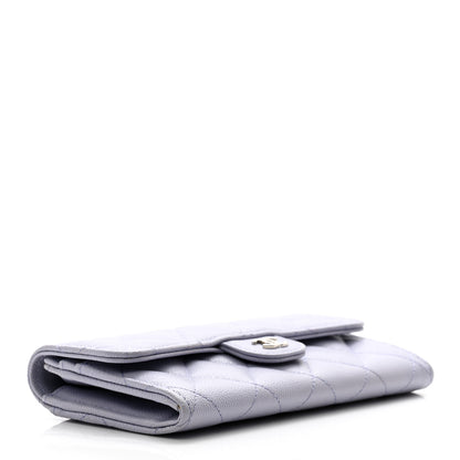 Chanel Caviar Quilted Medium Flap Wallet Light Purple 4 of 8