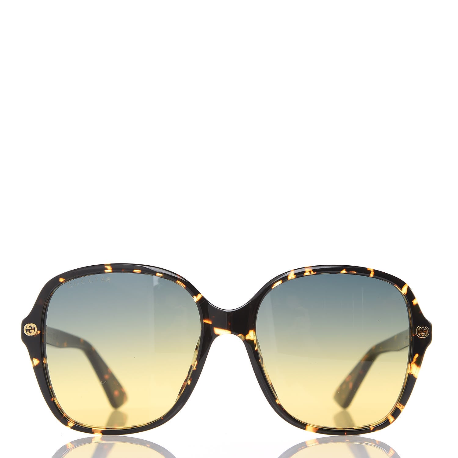 Gucci Acetate Rounded Square GG0092S Sunglasses Havana 3 of 6