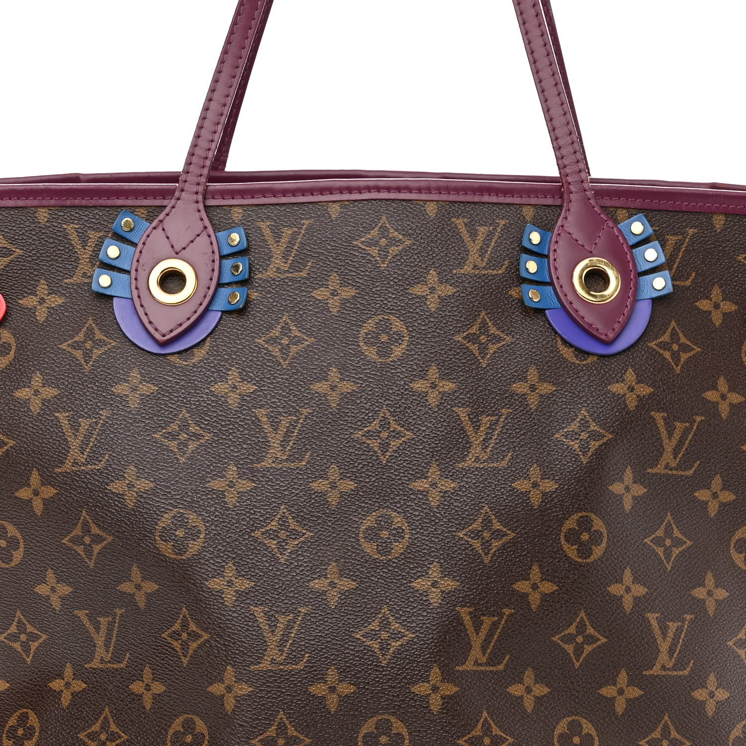 Louis Vuitton Monogram Totem Neverfull MM Magenta 7 of 12