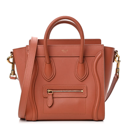 Celine Smooth Calfskin Nano Luggage Terracotta 1 of 4