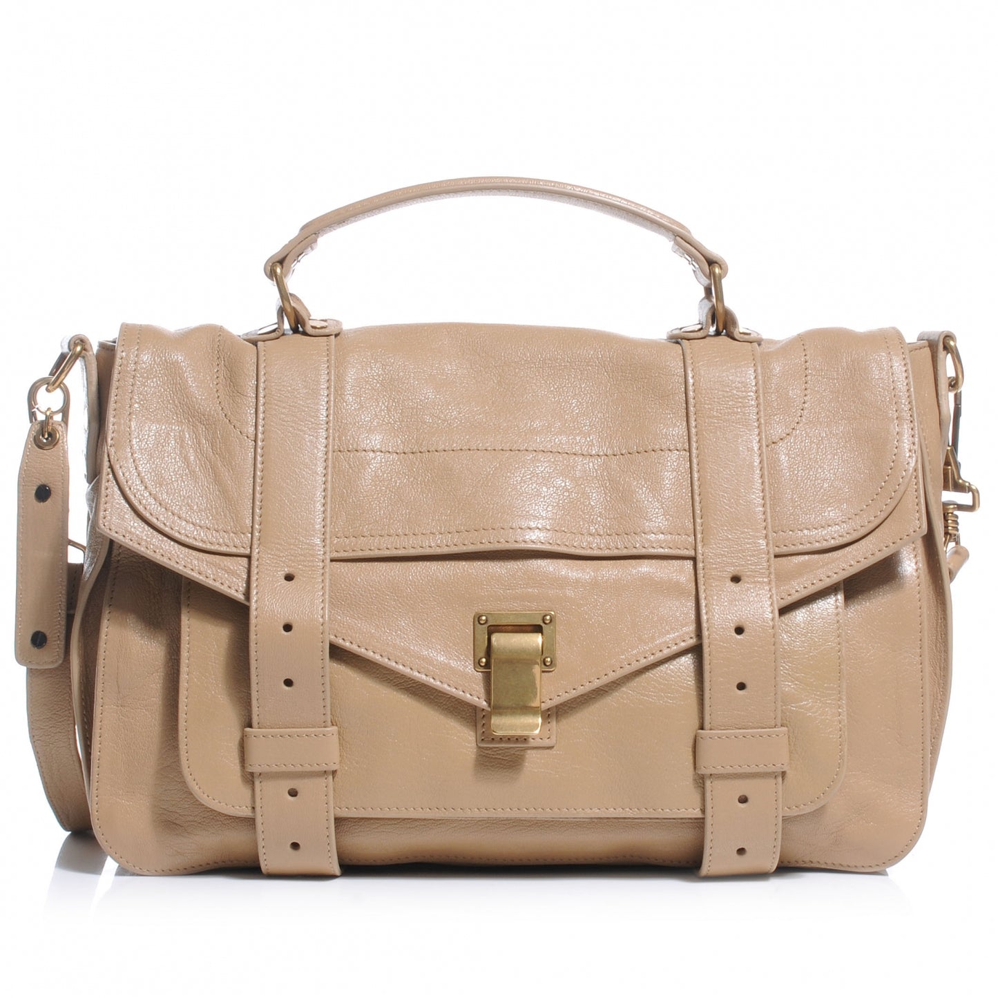 Lambskin PS1 Medium Satchel Stone