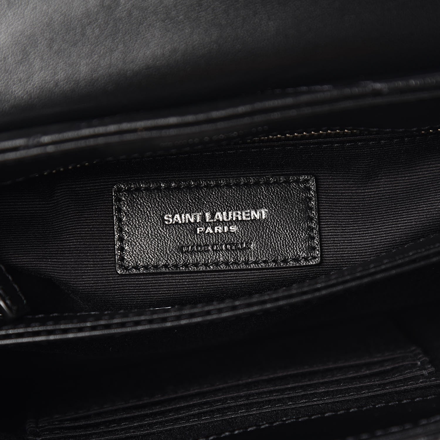 Saint Laurent Calfskin Y Quilted Monogram Toy Loulou Crossbody Bag Black 6 of 11