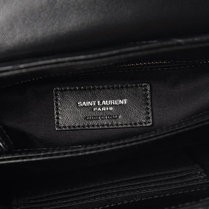 Saint Laurent Calfskin Y Quilted Monogram Toy Loulou Crossbody Bag Black 6 of 11