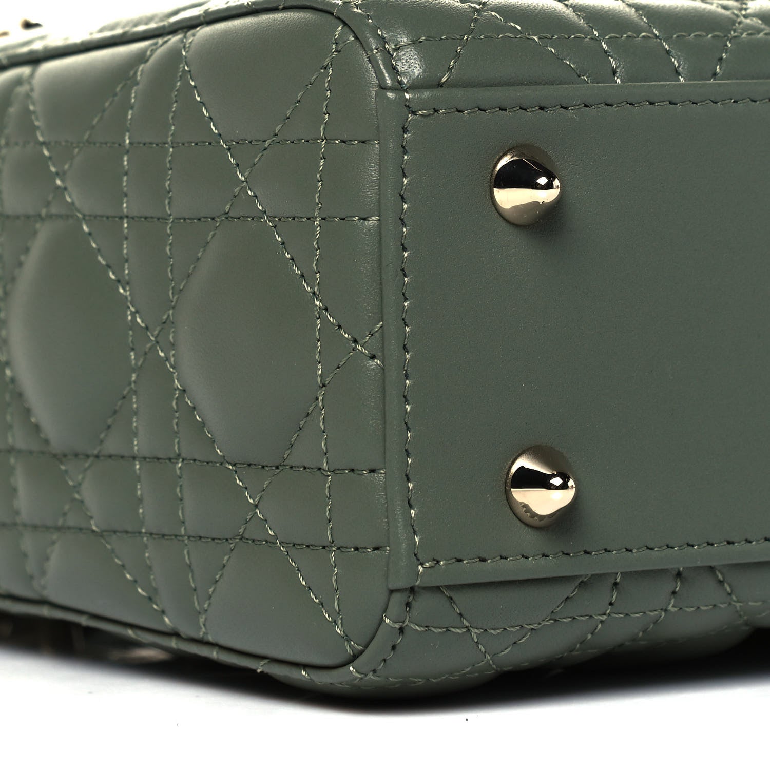 Christian Dior Lambskin Cannage Small My ABCDior Lady Dior Army Green 7 of 8