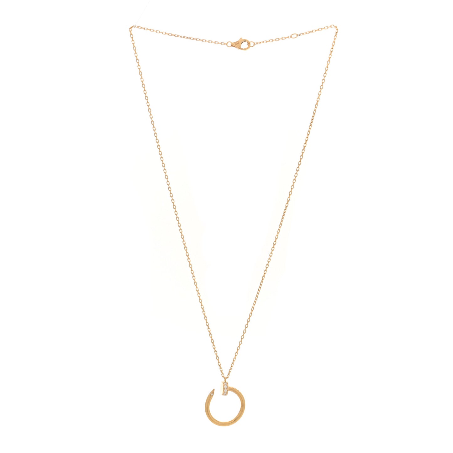 18K Yellow Gold Diamond Juste Un Clou Pendant Necklace