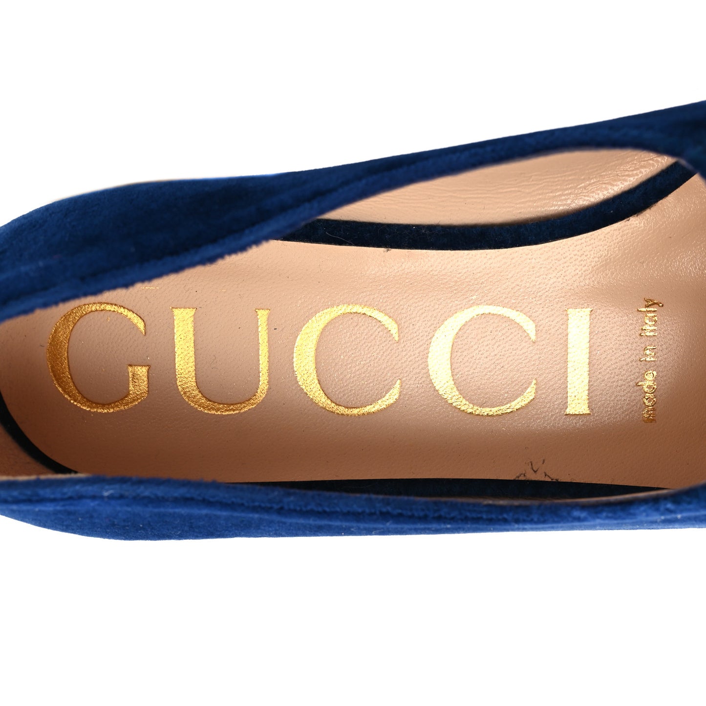 Velvet Crystal Square G Madelyn Loafers 36 Cobalt Blue
