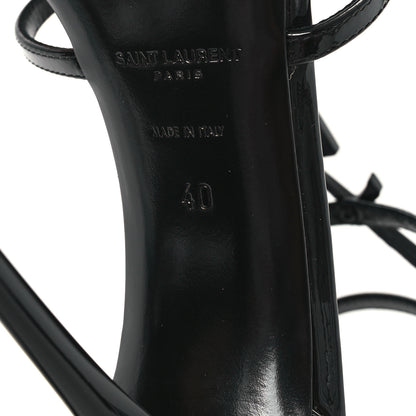 Saint Laurent Patent Cassandra 100 Sandals 40 Black 7 of 9