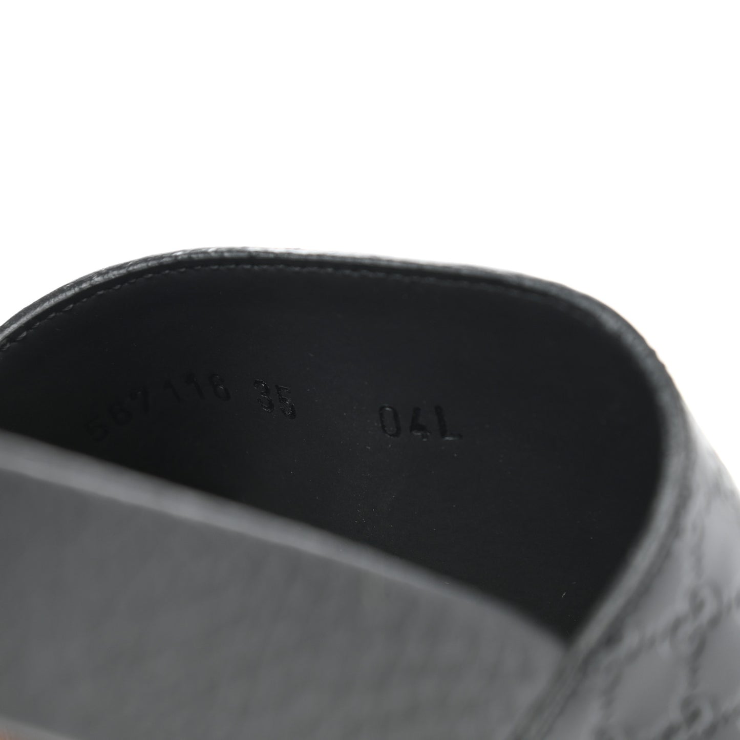 Microguccissima Slide Sandals 35 Black