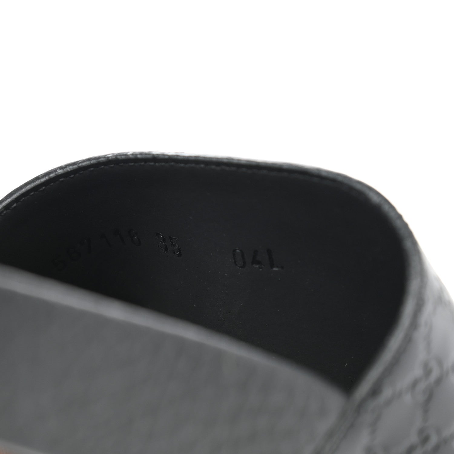 Gucci Microguccissima Slide Sandals 35 Black 8 of 9