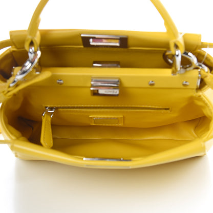 Fendi Nappa Mini Peekaboo Iconic Satchel Lime 5 of 11
