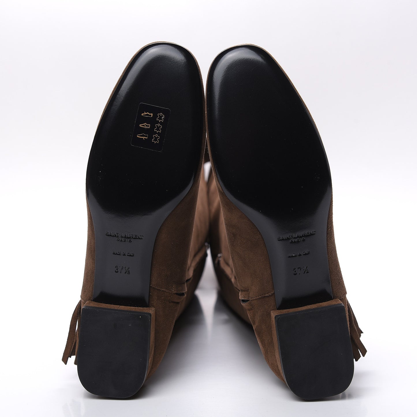 Suede Goatskin BB 20 Over The Knee Fringed Boots 37.5 Coffee Brown