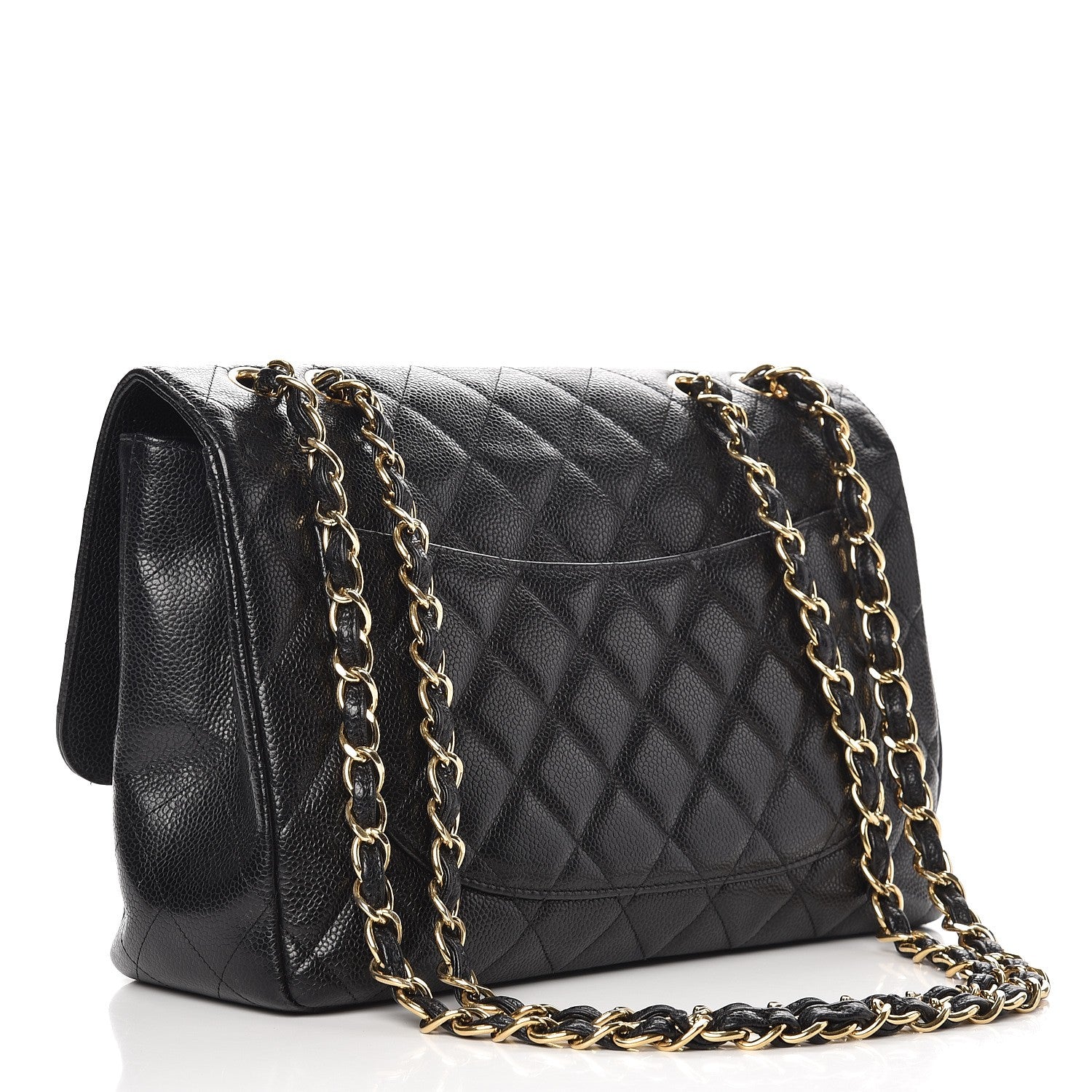 Chanel Caviar Quilted Jumbo Single Flap Black 4 of 10