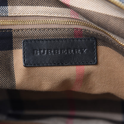 Burberry Calfskin House Check Small Salisbury Tote Black 6 of 15