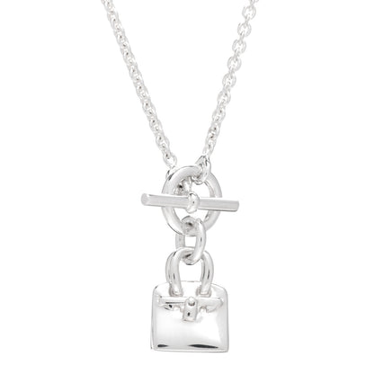 Hermes Sterling Silver Kelly Charm Pendant Necklace 4 of 5