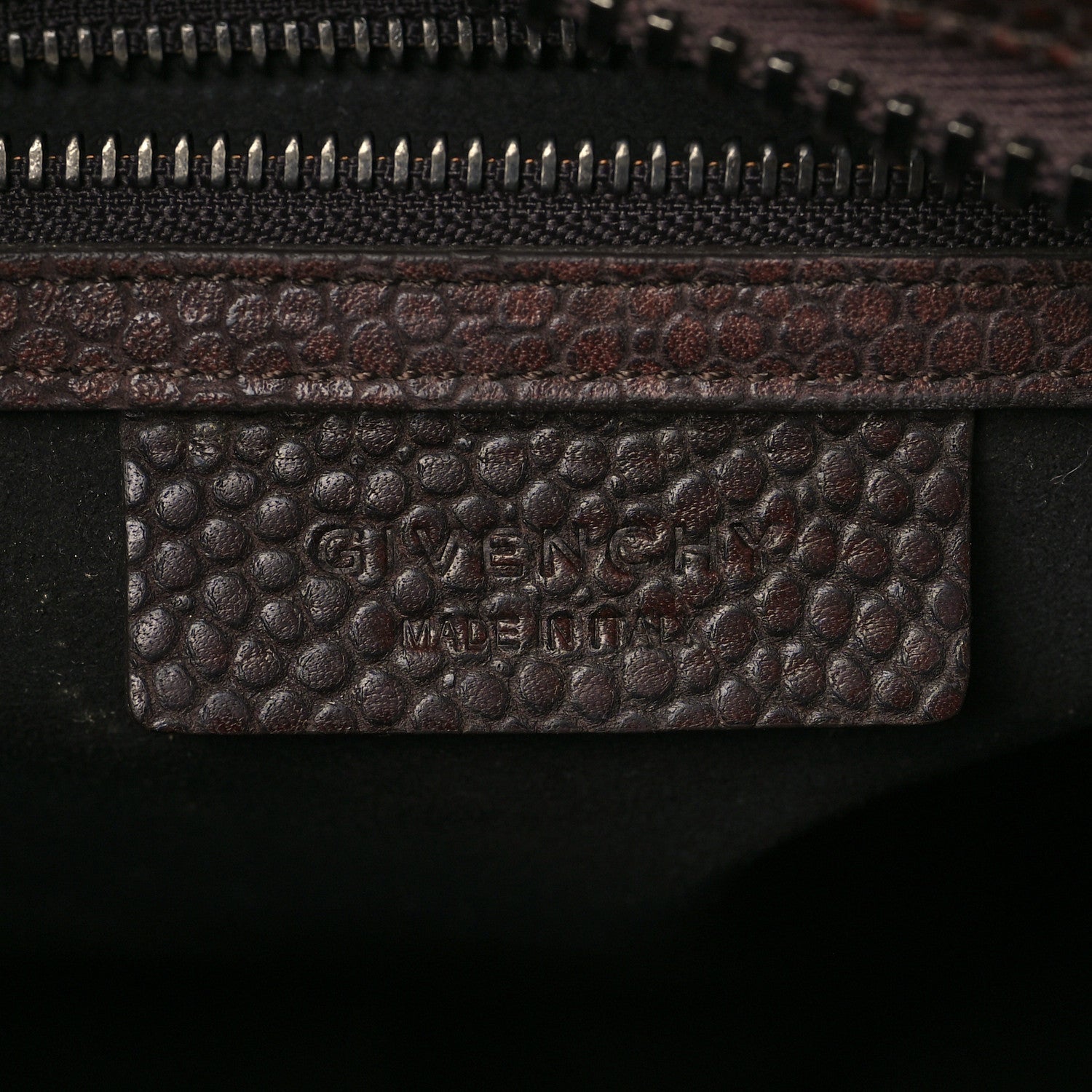Givenchy Lizard Embossed Calfskin Calf Hair Medium Lucrezia Tote Dark Brown 5 of 7