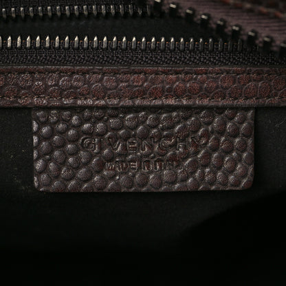 Givenchy Lizard Embossed Calfskin Calf Hair Medium Lucrezia Tote Dark Brown 5 of 7