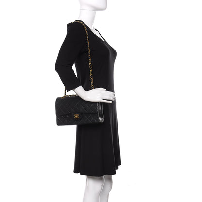 Chanel Lambskin Quilted Medium Double Flap Black 2 of 19