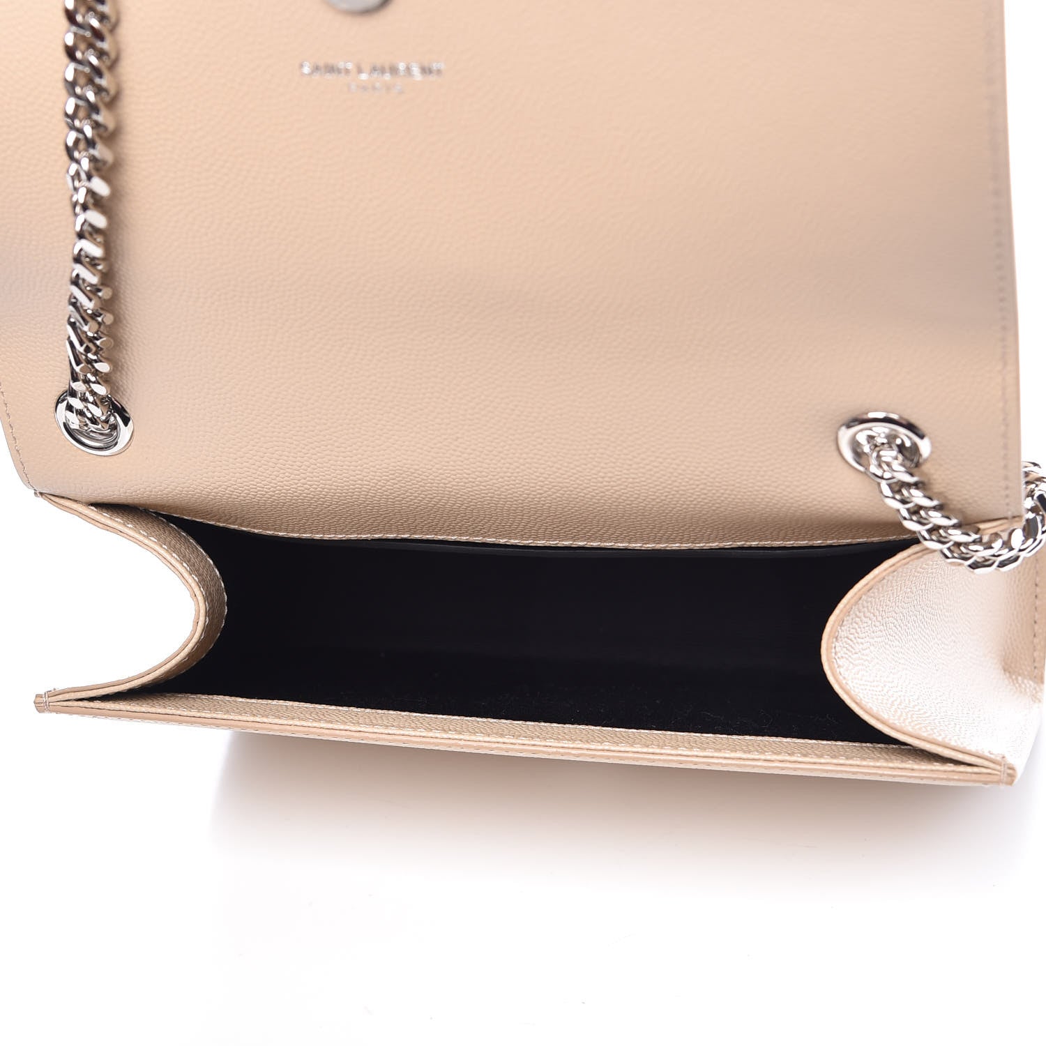 Saint Laurent Grain De Poudre Small Monogram Kate Satchel Nude Powder 5 of 9