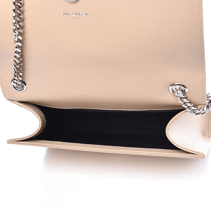 Saint Laurent Grain De Poudre Small Monogram Kate Satchel Nude Powder 5 of 9