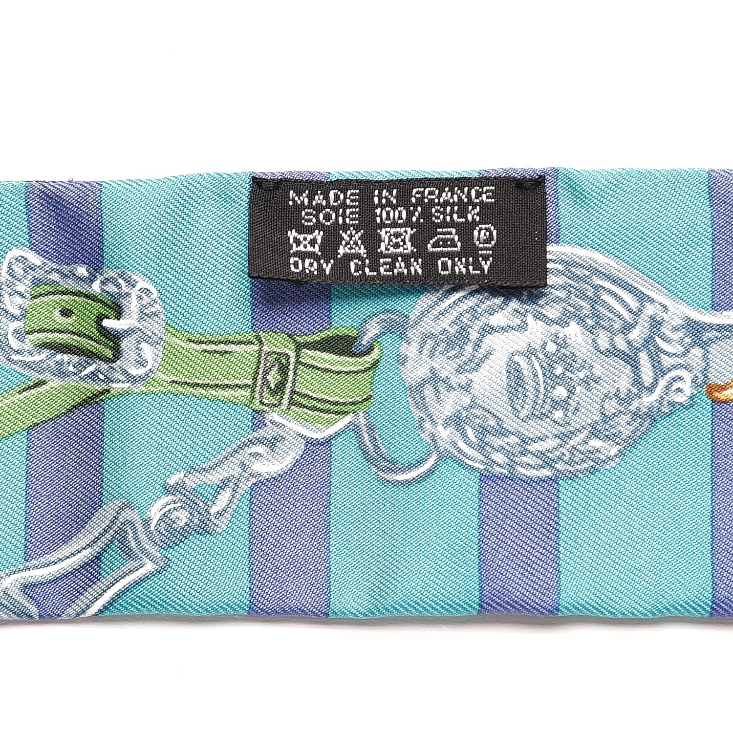 Hermes Silk Brides de Gala Bayaderes Twilly Turquoise Indigo Vert 4 of 5