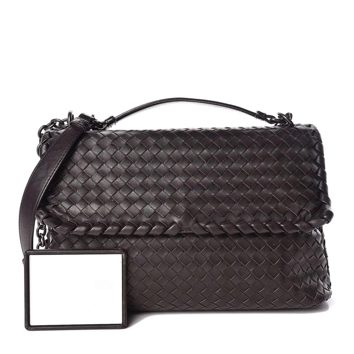 Nappa Intrecciato Large Olimpia Bag Ebano
