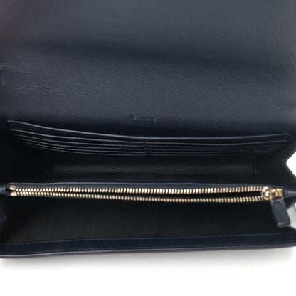 Saint Laurent Calfskin Monogram Belle de Jour Chain Clutch Navy 5 of 11