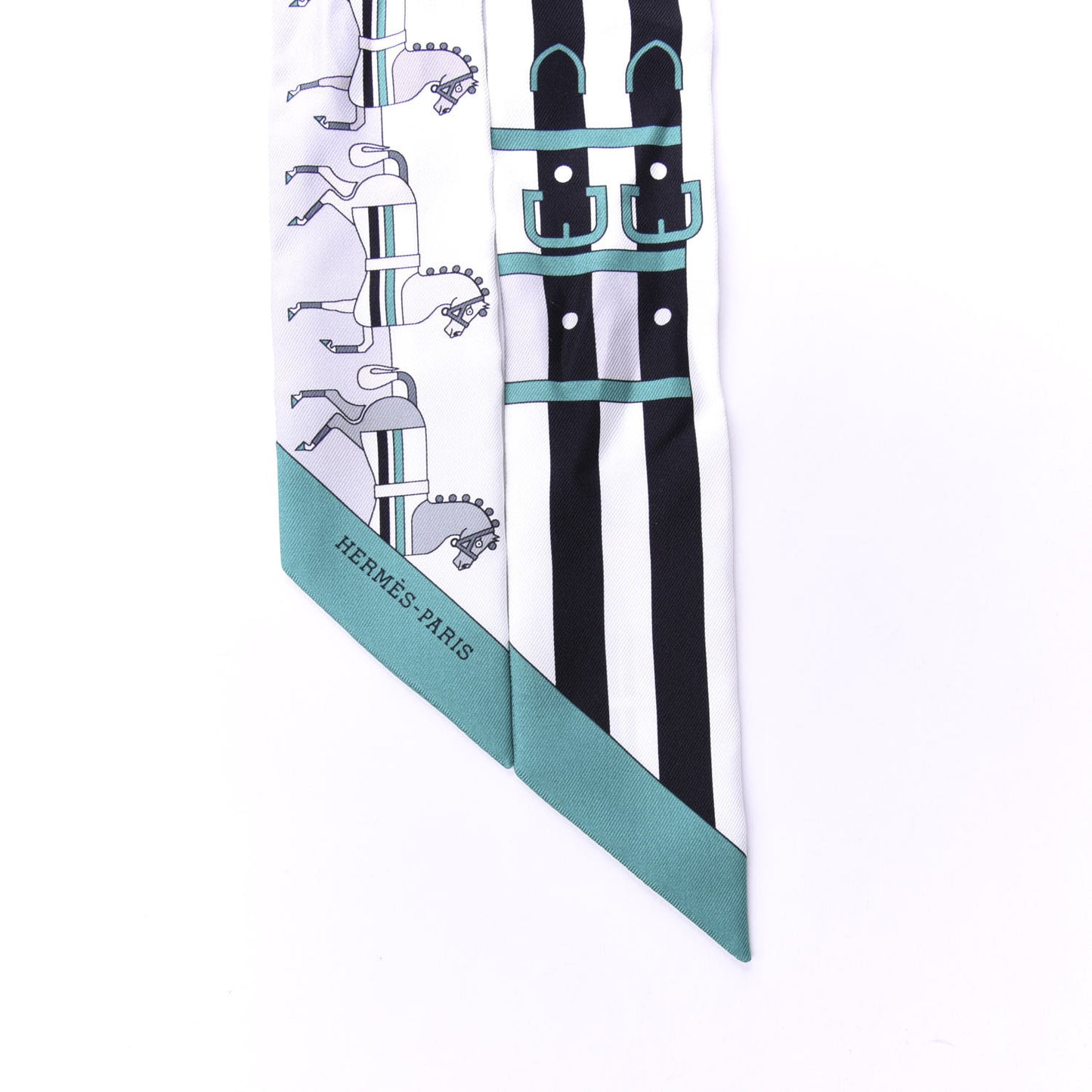 Silk Rocabar Twilly White Gris Perle Menthe