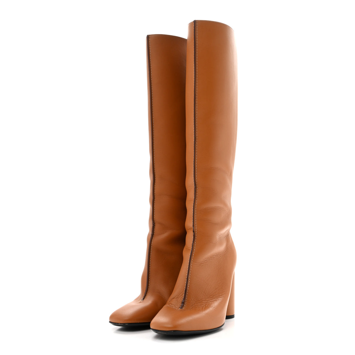 Hermes Calfskin Dressage Boots 36 Beige Dore 3 of 10